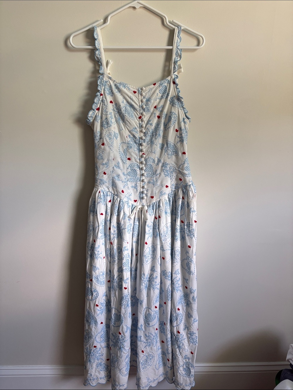 For Love and Lemons Livia Linen Midi dress XS NWT